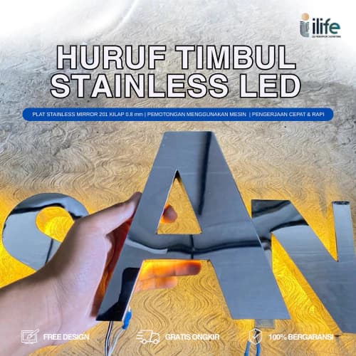 Huruf Timbul Stainless thumbnail 2