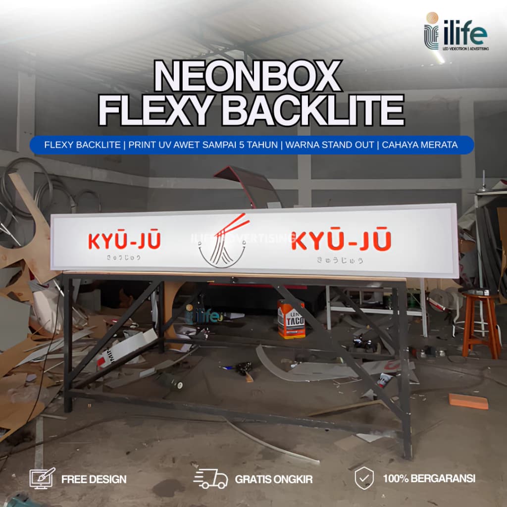 Neonbox backlite flexy banner | Sisi Samping ACP